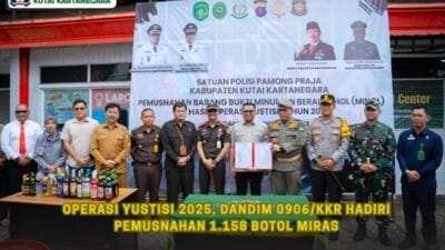 Operasi Yustisi 2025, Dandim 0906/Kkr Hadiri Pemusnahan 1.158 Botol Miras