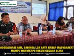 Sosialisasi HAM, Babinsa Loa Raya Harap Masyarakat Mampu Menyikapi Hukum Secara Bijak