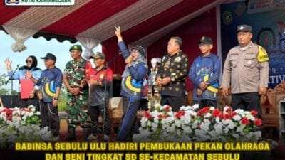 Babinsa Sebulu Ulu Hadiri Pembukaan Pekan Olahraga dan Seni Tingkat SD se-Kecamatan Sebulu
