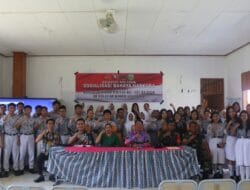 Satgas TMMD Kodim 0912/Kubar Bersama Dinkes Kubar Gelar Sosialisasi Bahaya Narkoba di SMAN 01 Linggang Bigung