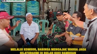 Melalui Komsos, Babinsa Mengajak Warga Jaga Silaturahmi di Bulan Suci Ramdhan