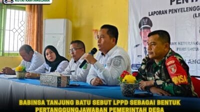 Babinsa Tanjung Batu Sebut LPPD Sebagai Bentuk Pertanggungjawaban Pemerintah Desa