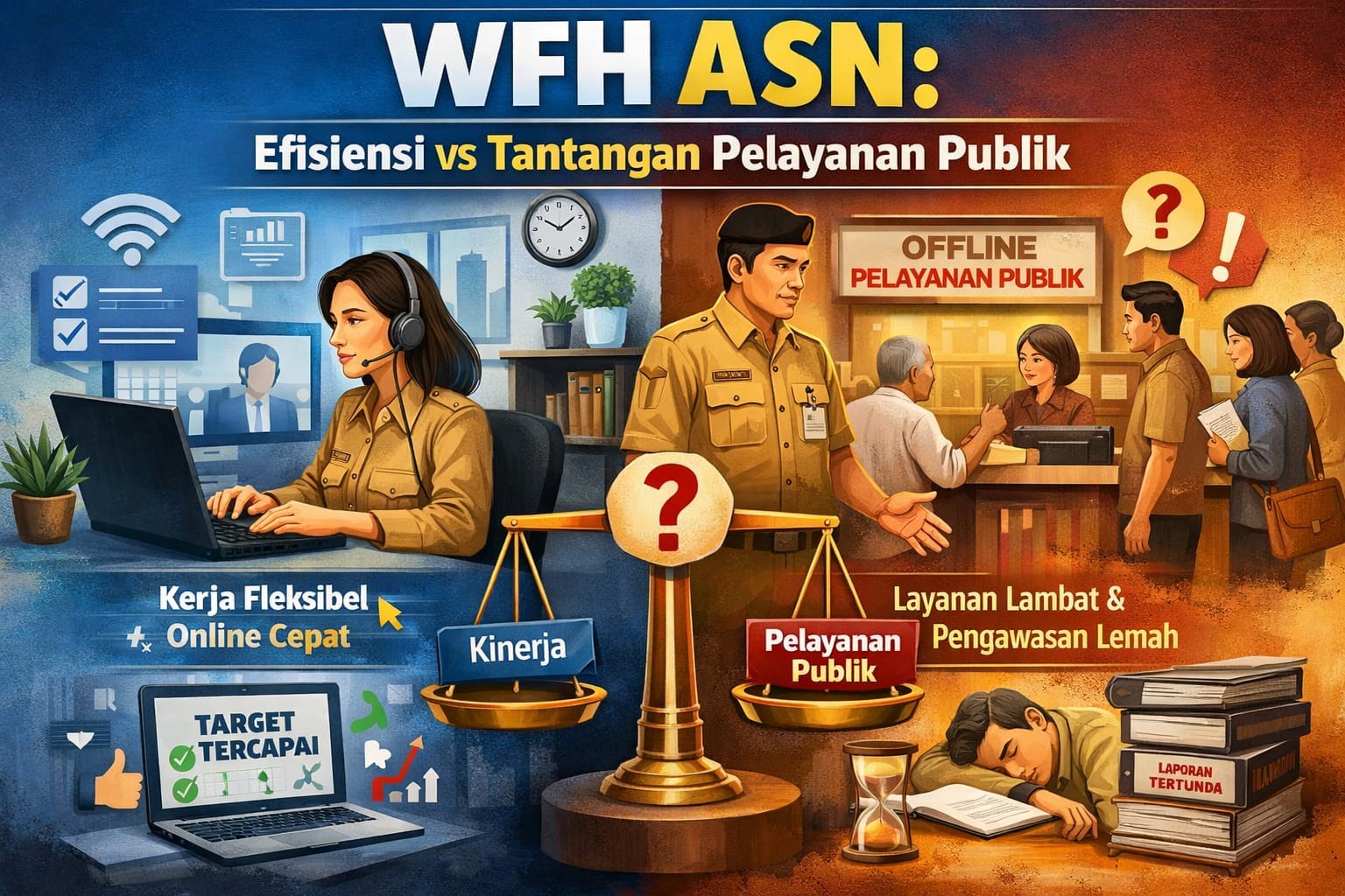 Penerapan WFH terhadap Pelayanan dan Mutu Kinerja ASN
