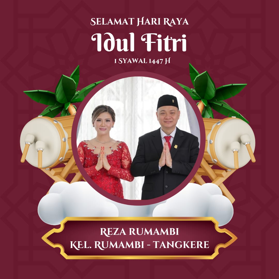 Reza Rumambi dan Keluarga Sampaikan Ucapan Idul Fitri 1447 H, Ajak Perkuat Toleransi di Manado
