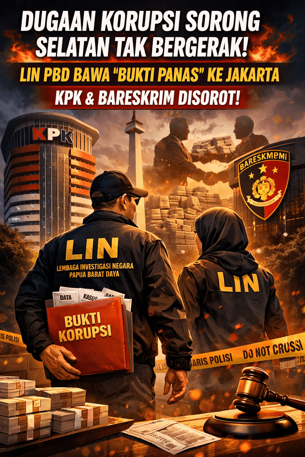 LIN Papua Barat Daya Bawa Dugaan Korupsi Sorong Selatan ke Jakarta, Laporan Dilayangkan ke KPK hingga Bareskrim