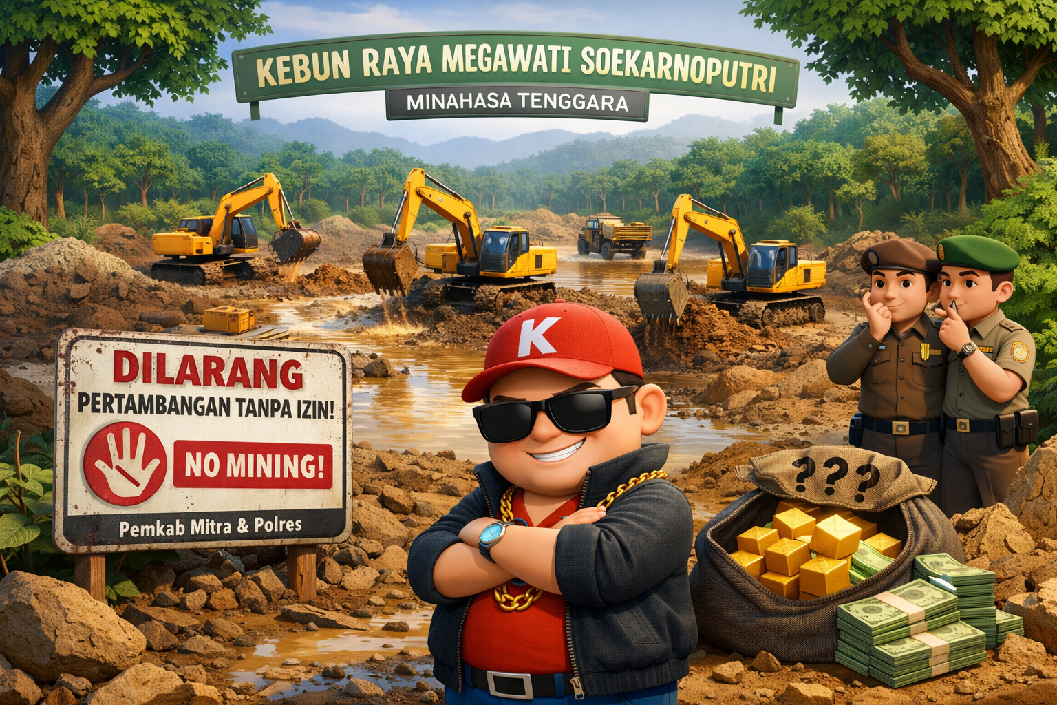 Aktivitas Tambang Ilegal di Kebun Raya Megawati Soekarnoputri Disorot