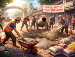 Warga Turun Tangan! Jalan Berlubang di Semanding Dibiarkan, Pemkab Tuban Dinilai Abai