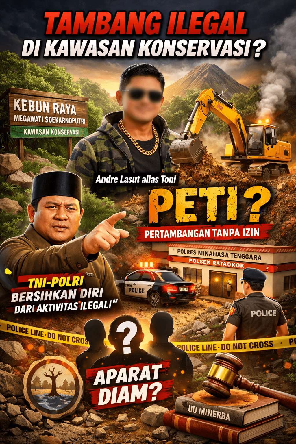 DARURAT HUKUM DI MANGUNI Aktivitas PETI Diduga Berlangsung di Kawasan Konservasi, Aparat Didorong Lakukan Penelusuran