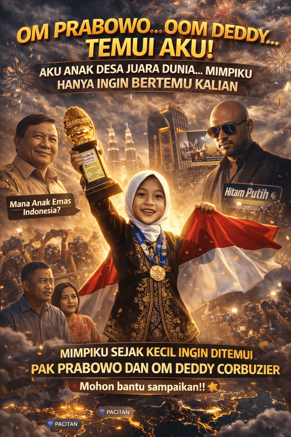 Grand Champion Dunia dari Pacitan: Anak Keluarga Sederhana Ini Hanya Ingin Bertemu Prabowo dan Deddy Corbuzier