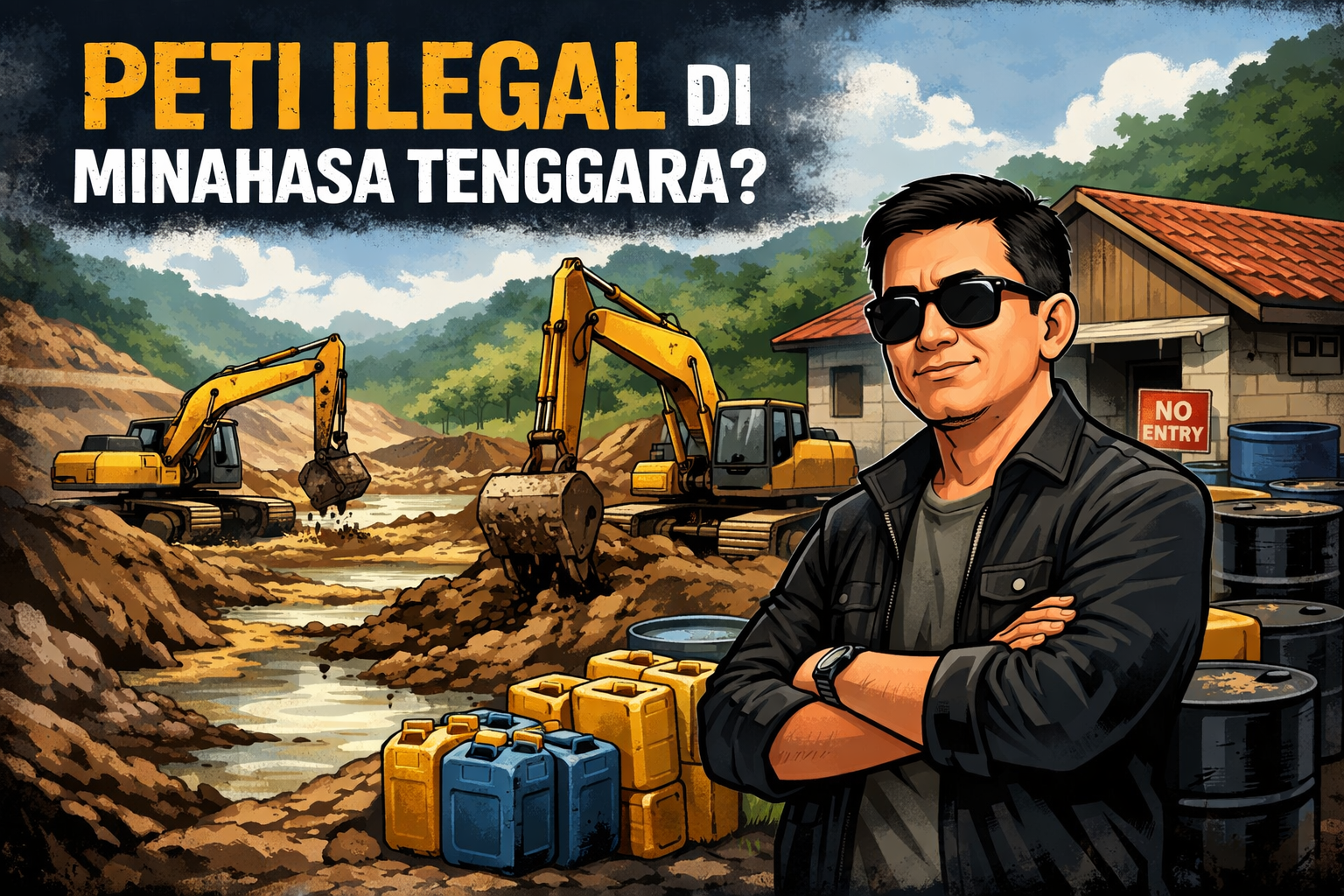 PETI di Alason Diduga Dikendalikan Uce Watuseke Alias Uce/Ungke, Dua Ekskavator Beroperasi — Rumah Pribadi Disebut Jadi Penampungan Solar Ilegal