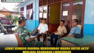 Lewat Komsos Babinsa Menghimbau Warga Untuk Aktif Menjaga Keamanan Lingkungan