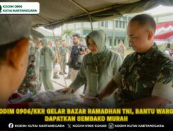 Kodim 0906/kkr Gelar Bazar Ramadhan TNI, Bantu Warga Dapatkan Sembako Murah