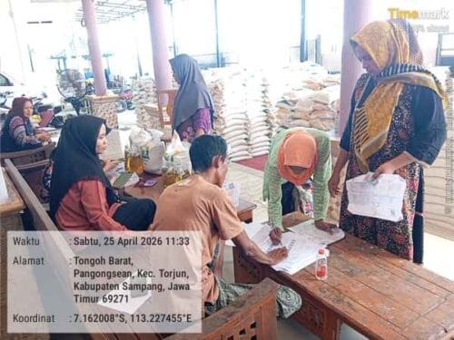 Pemerintah Desa Pangongsean Salurkan Bantuan Pangan untuk 973 KPM, Perkuat Ketahanan Pangan Warga
