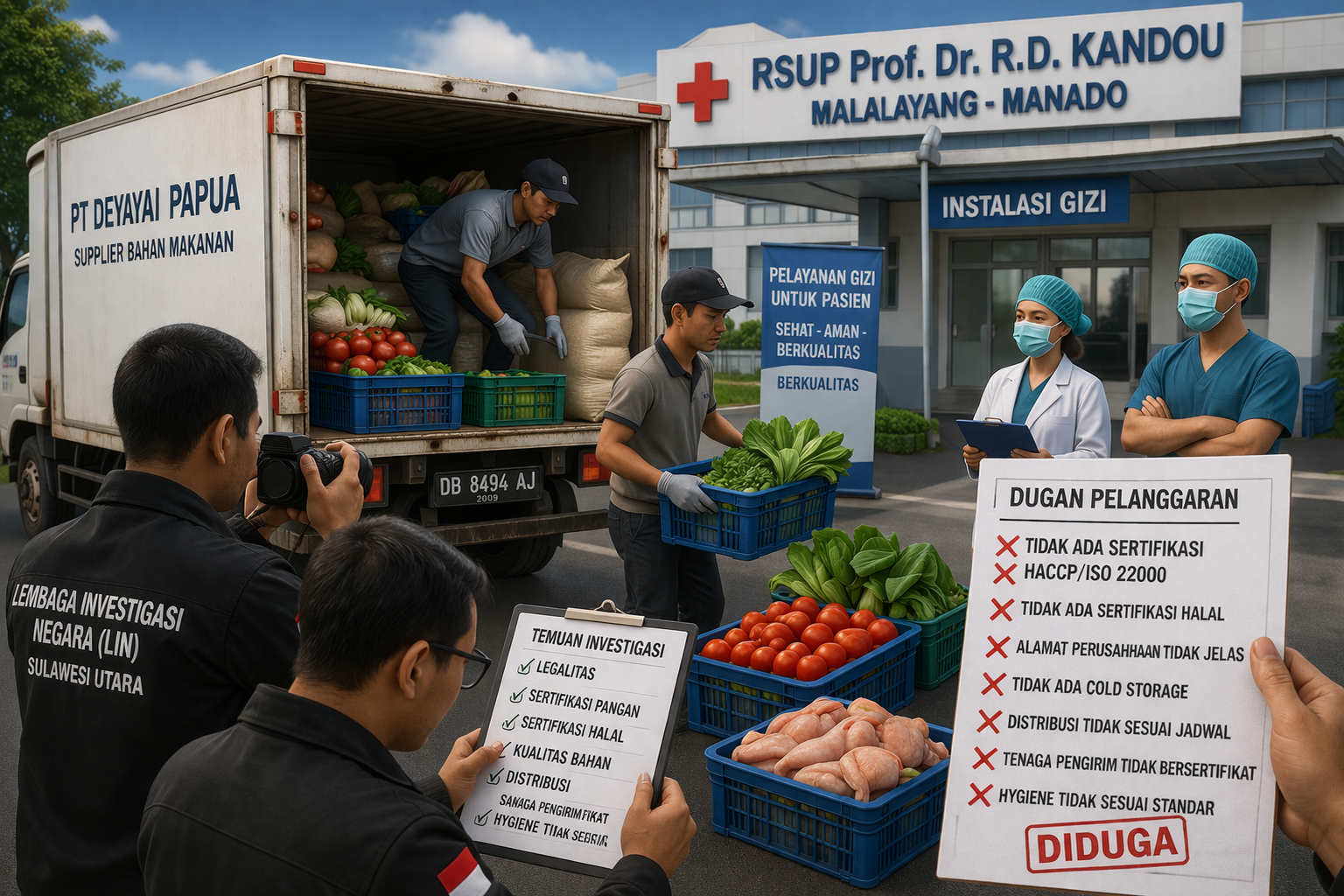 Layanan Gizi RSUP Kandou Disorot, Dugaan Pelanggaran Standar hingga Minim Transparansi Mengemuka