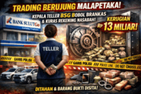 “TRADING BERUJUNG MALAPETAKA! Oknum Kepala Teller BSG Tilamuta Diduga Bobol Brankas & Kuras Rekening Nasabah, Kerugian Tembus Rp13 Miliar!”