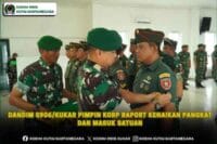 Dandim 0906/Kukar Pimpin Korp Raport Kenaikan Pangkat Dan Masuk Satuan