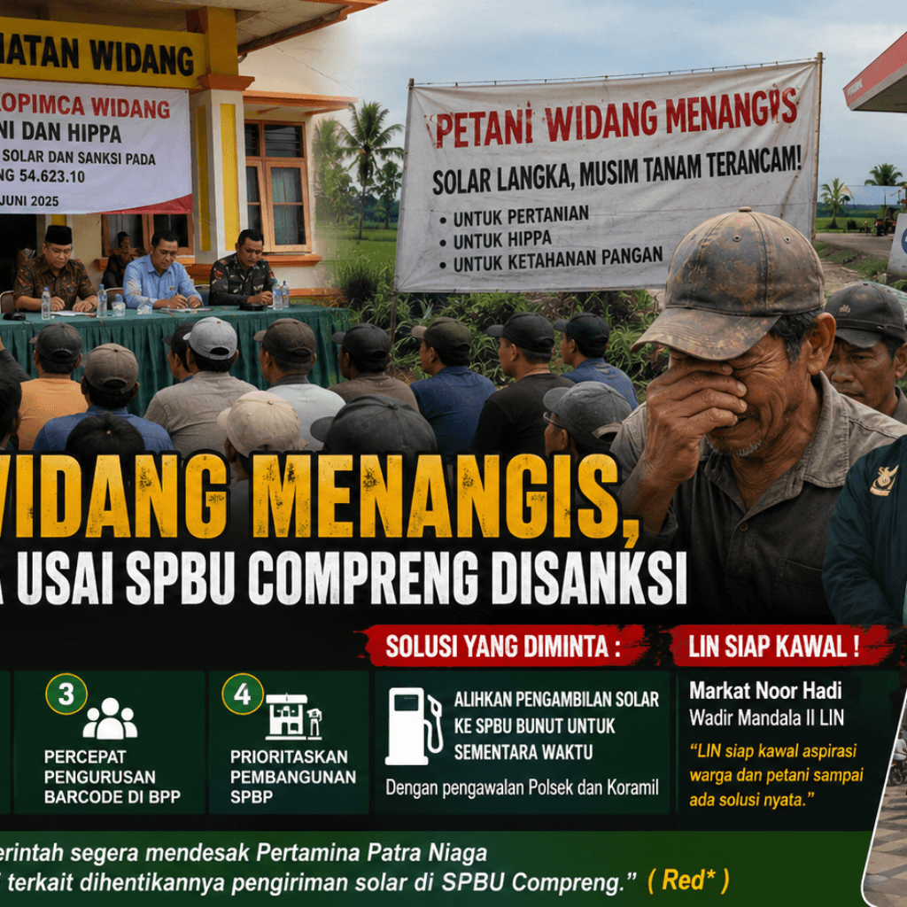 Petani Widang Menangis, Distribusi Solar Terhambat Usai SPBU Compreng Disanksi, LIN Siap Kawal Aspirasi Warga