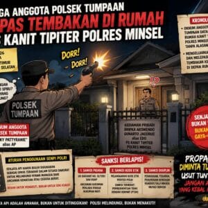 Diduga Oknum Anggota Polsek Tumpaan Lepaskan Tembakan di Depan Rumah Perwira Polres Minsel, Publik Pertanyakan Pengawasan Senpi