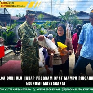 Babinsa Loa Duri Ulu Harap Program BPNT Mampu Ringankan Beban Ekonomi Masyarakat
