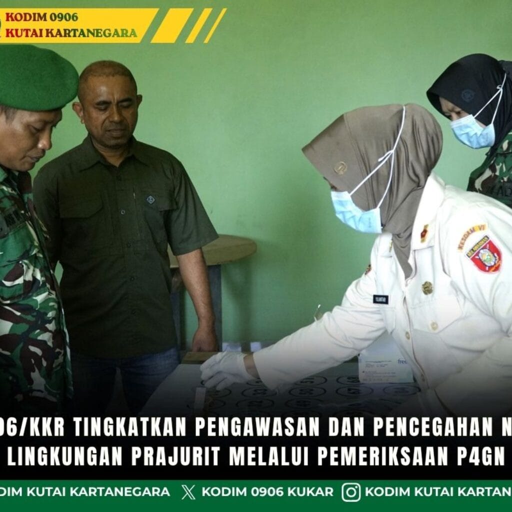 Kodim 0906/Kkr Tingkatkan Pengawasan dan Pencegahan Narkoba di Lingkungan Prajurit Melalui Pemeriksaan P4GN