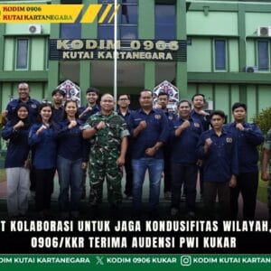 Perkuat Kolaborasi Untuk Jaga Kondusifitas Wilayah, Kodim 0906/Kkr Terima Audensi PWI Kukar