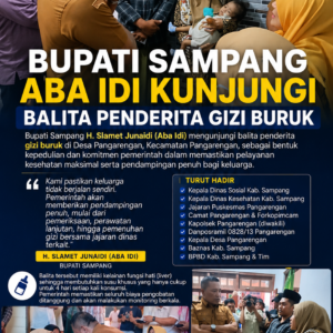 Bupati Sampang Aba Idi Kunjungi Balita Penderita Gizi Buruk dan Salurkan Bantuan untuk Lansia di Pangarengan