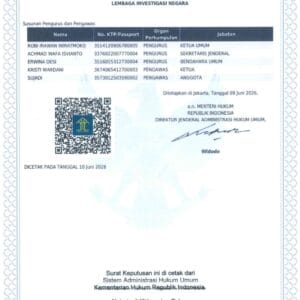 AHU Perubahan Resmi Terbit, Kepengurusan DPP LIN Hasil Mubeslub Surabaya Dinyatakan Sah; DPD Minta Polemik Diakhiri
