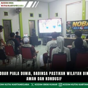 Melalui Nobar Piala Dunia, Babinsa Pastikan Wilayah Binaan Tetap Aman dan Kondusif