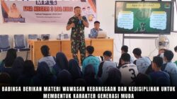 Babinsa Berikan Materi Wawasan Kebangsaan Dan Kedisiplinan Untuk Membentuk Karakter Generasi Muda