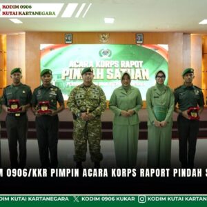 Dandim 0906/kkr Pimpin Acara Korps Raport Pindah Satuan