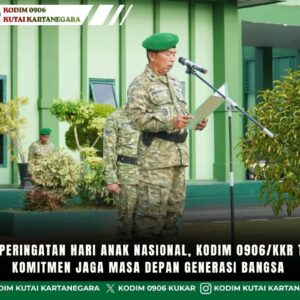 Melalui Peringatan Hari Anak Nasional, Kodim 0906/Kkr Tegaskan Komitmen Jaga Masa Depan Generasi Bangsa