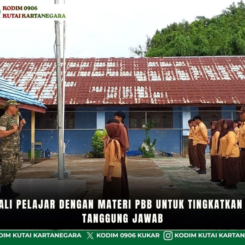 Babinsa Bekali Pelajar Dengan Materi PBB Untuk Tingkatkan Disiplin Dan Tanggung Jawab