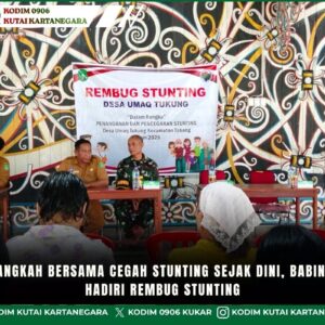 Sebagai Langkah Bersama Cegah Stunting Sejak Dini, Babinsa Tukung Hadiri Rembug Stunting