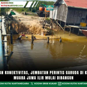 Tingkatkan Konektivitas, Jembatan Perintis Garuda di Kelurahan Muara Jawa Ilir Mulai Dibangun