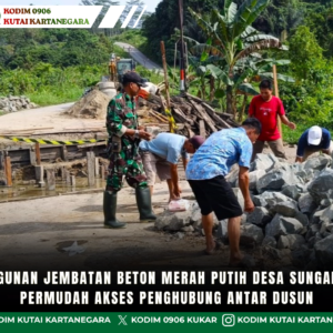 Pembangunan Jembatan Beton Merah Putih Desa Sungai Payang Permudah Akses Penghubung Antar Dusun