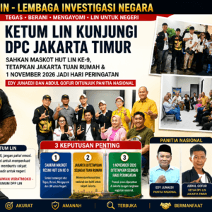 Ketum LIN Kunjungi DPC Jakarta Timur, Sahkan Maskot HUT ke-9 dan Tetapkan Jakarta sebagai Tuan Rumah