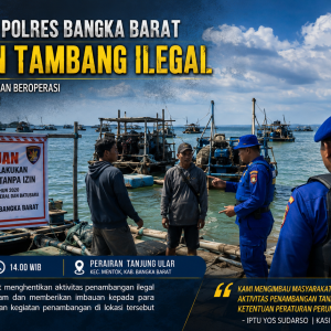 Polres Bangka Barat Hentikan Aktivitas 30 Ponton Selam Ilegal di Perairan Tanjung Ular