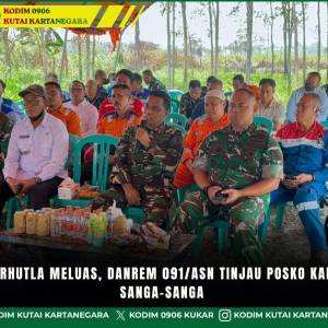 Cegah Karhutla Meluas, Danrem 091/ASN Tinjau Posko Karhutla di Sanga-Sanga