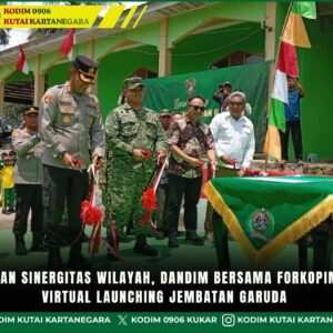 Mantapkan Sinergitas Wilayah, Dandim Bersama Forkopimda Ikuti Virtual Launching Jembatan Garuda