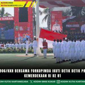 Dandim 0906/Kkr Bersama Forkopimda Ikuti Detik Detik Proklamasi Kemerdekaan RI Ke 81