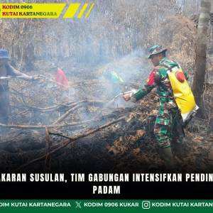 Cegah Kebakaran Susulan, Tim Gabungan Intensifkan Pendinginan Area Padam