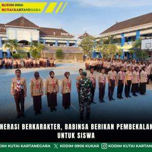 Bentuk Generasi Berkarakter, Babinsa Berikan Pembekalan Wasbang untuk Siswa