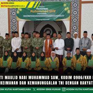 Peringati Maulid Nabi Muhammad SAW, Kodim 0906/Kkr Perkuat Keimanan dan Kemanunggalan TNI Dengan Rakyat