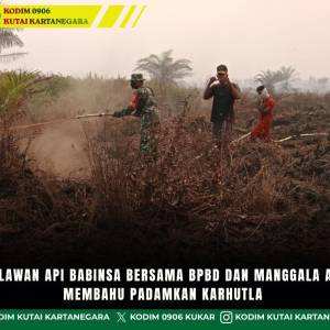 Bersatu Lawan Api Babinsa Bersama BPBD Dan Manggala Agni Bahu Membahu Padamkan Karhutla