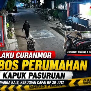 Tiga Pelaku Curanmor Terobos Perumahan Indah Kapuk Pasuruan, Satu Motor Warga Raib