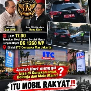 MOBIL PLAT MERAH DG PARKIR DI MALL DILUAR JAM DINAS, LIN SOROT ETIKA PEMAKAIAN ASET NEGARA