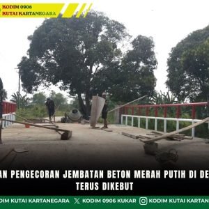 Pengerjaan Pengecoran Jembatan Beton Merah Putih Di Desa Beloro Terus Dikebut
