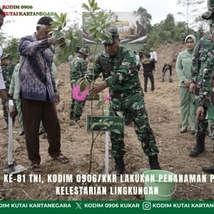 Sambut HUT ke-81 TNI, Kodim 0906/Kkr Lakukan Penanaman Pohon untuk Kelestarian Lingkungan
