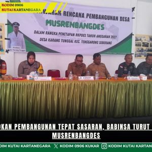 Wujudkan Pembangunan Tepat Sasaran, Babinsa Turut Hadiri Musrenbangdes