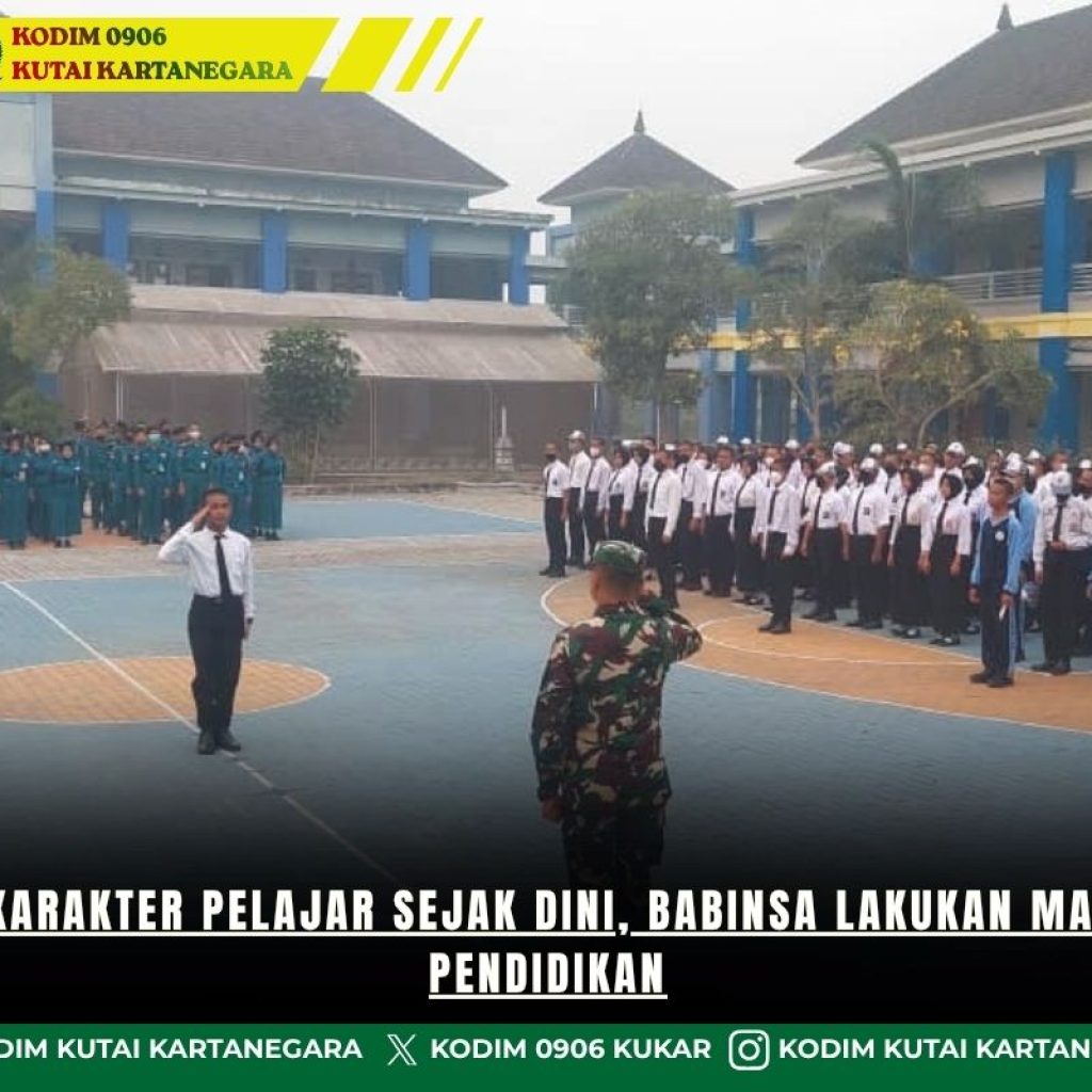 Bentuk Karakter Pelajar Sejak Dini, Babinsa Lakukan Manunggal Pendidikan